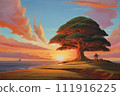 在海上日落 111916225