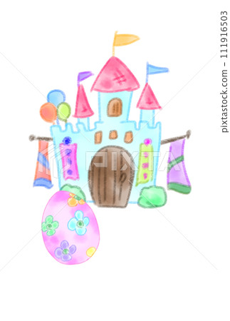 復活節彩蛋和帶來春天的城堡 111916503
