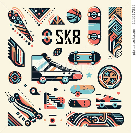SK8, Skateboard subculture design elements SK8, Skateboard subculture design elements 111917832