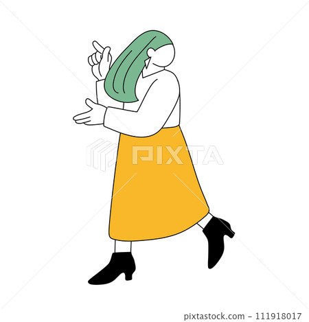 一個簡單的女人走路的插圖 111918017