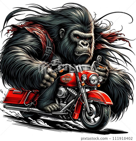 美國大猩猩騎自行車的人 111918402