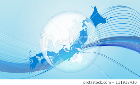 Transparent globe illustration 111918430