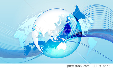 Transparent globe illustration 111918432