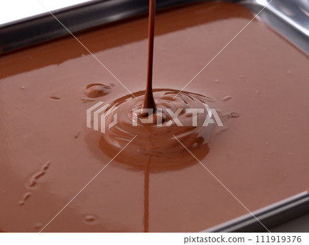 巧克力在熱水中融化 巧克力在熱水中融化 111919376