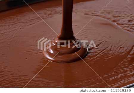 Chocolate melts in hot water Chocolate melts in hot water 111919389