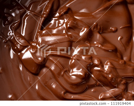 Chocolate melts in hot water 111919404