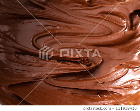 Chocolate melts in hot water 111919416