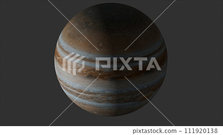 Planet Jupiter on a gray background Planet Jupiter on a gray background 111920138
