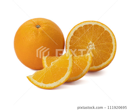 Ripe orange isolated on white background Clipping Path Ripe orange isolated on white background Clipping Path 111920695