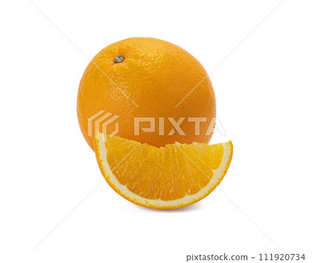 Ripe orange isolated on white background Clipping Path Ripe orange isolated on white background Clipping Path 111920734