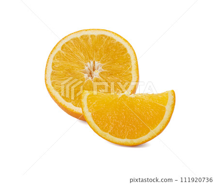 Orange slice isolated on white background Clipping Path 111920736