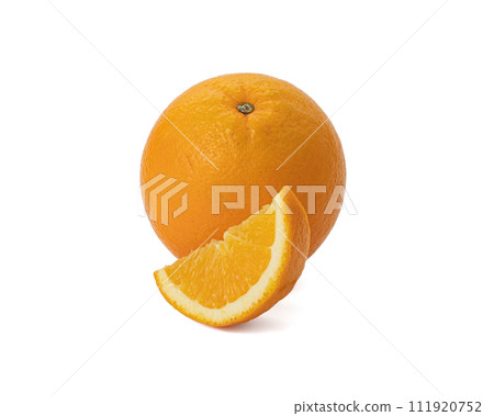 Ripe orange isolated on white background Clipping Path Ripe orange isolated on white background Clipping Path 111920752