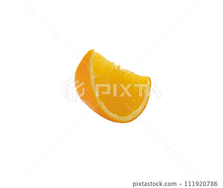 Orange slice isolated on white background Clipping Path 111920786