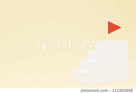 3D素材_簡單的樓梯和旗幟_米色 3D素材_簡單的樓梯和旗幟_米色 111920998