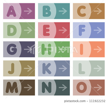 Collection of colorful direction symbols 111922232