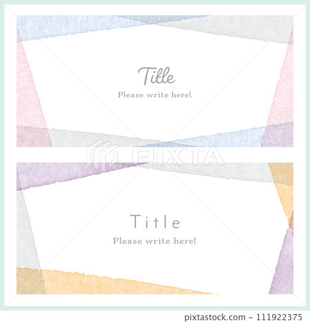 watercolor rectangular frame 111922375