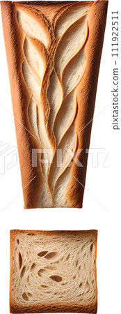 Bread typography text design exclamation mark 111922511