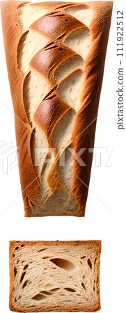 Bread typography text design exclamation mark 111922512