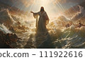 AI-generated content. Jesus Saving his People Drowning In Water 111922616