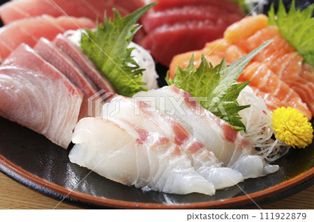 Assortment of delicious sashimi 111922879