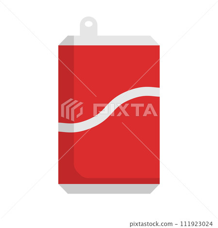 Red can drink icon. vector. 111923024