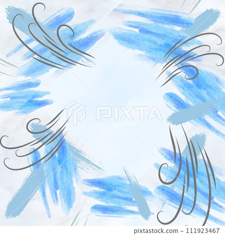 Blue and gray watercolor style background illustration 111923467