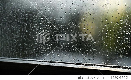 雨天的窗戶上有水滴_03_AI生成的影像 雨天的窗戶上有水滴_03_AI生成的影像 111924522