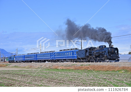 Ryomo Line Komagata-Isehara JR East C61-20+12 series+EF64-1001 (Takasaki) Trial run 111926784