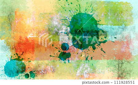 colorful paint / watercolor brush strokes, stains and smudges, 16:9 widescreen texture on brown paper background / wallpaper, colorful paint / watercolor brush strokes, stains and smudges, 16:9 widescreen texture on brown paper background / wallpaper, 111928551