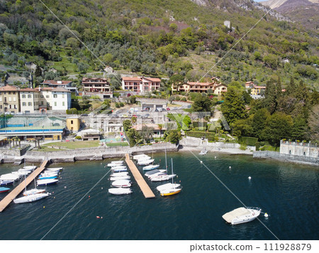 View of the harbor and Piazzetta in summer. Portofino, Liguria, Italy View of the harbor and Piazzetta in summer. Portofino, Liguria, Italy 111928879