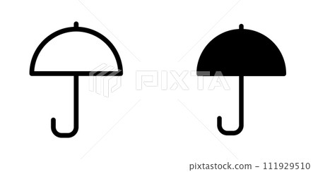 Illustration Vector graphic of umbrella icon template Illustration Vector graphic of umbrella icon template 111929510