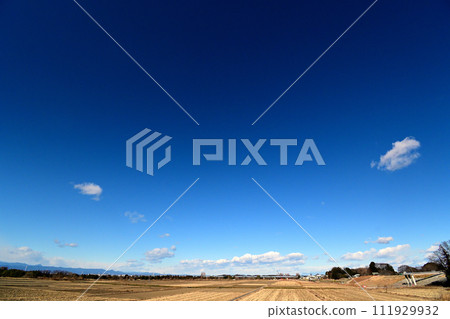 A winter view of the wide riverbed of Arakawa A winter view of the wide riverbed of Arakawa 111929932