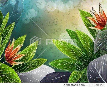 Tropical plant background material 111930450