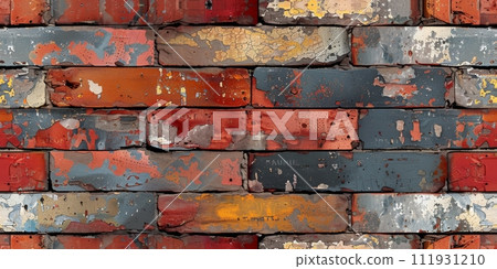 AI-generated content. Grunge banner. Abstract stone background. The texture of the stone wall. Close-up rock backdrop. 111931210