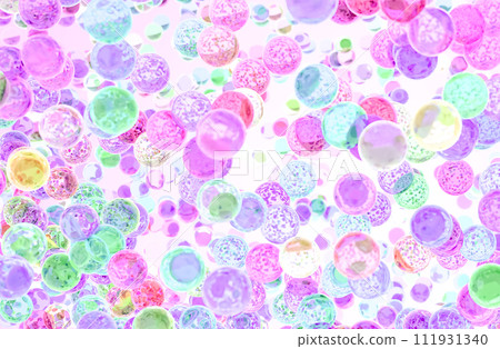 CG glass balls: many colorful glass spheres CG glass balls: many colorful glass spheres 111931340