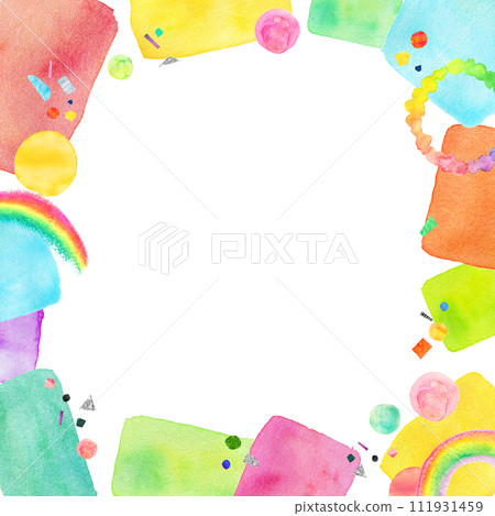 彩虹多彩水彩框 彩虹多彩水彩框 111931459