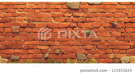 AI-generated content. Grunge banner. Abstract stone background. The texture of the stone wall. Close-up rock backdrop. 111931624