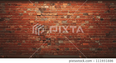 AI-generated content. Grunge banner. Abstract stone background. The texture of the stone wall. Close-up rock backdrop. 111931886