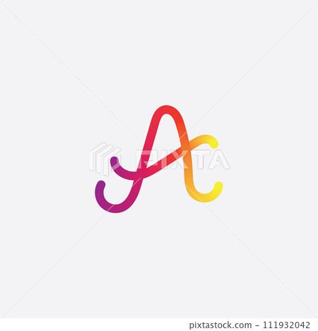 Mixed color letter logo. Mixed color letter logo. 111932042