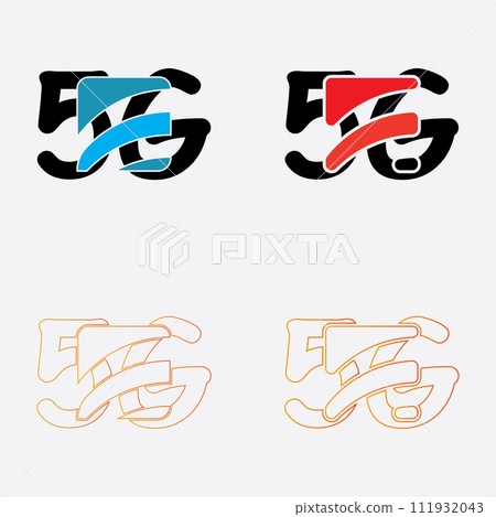 five g logo  vector illustrations 111932043