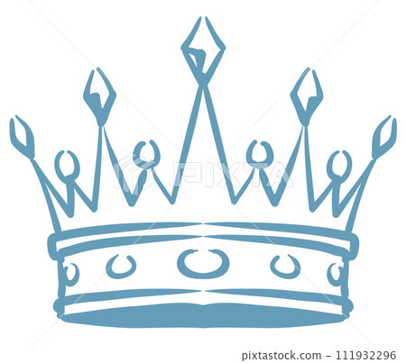 Antique crown illustration set. vector material 111932296