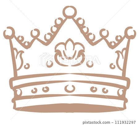 Antique crown illustration set. vector material Antique crown illustration set. vector material 111932297