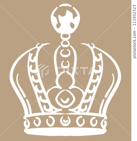 Antique crown illustration set. vector material 111932323