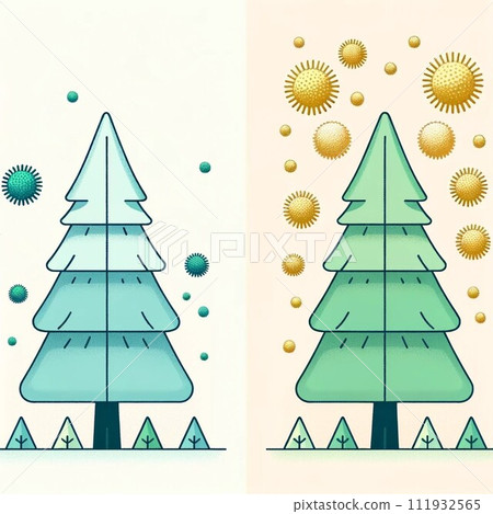 花粉較多的雪松和花粉較多的雪松 花粉較多的雪松和花粉較多的雪松 111932565