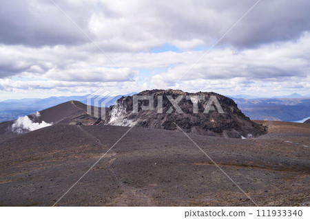 Hokkaido, Mt. Tarumae, lava dome and Nishiyama 111933340