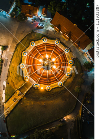 Aerial view of Wat Huay Pla Kang: Goddess of Mercy, in Chiang Rai, Thailand Aerial view of Wat Huay Pla Kang: Goddess of Mercy, in Chiang Rai, Thailand 111933887