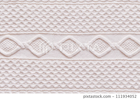 Aran pattern texture (white) 111934052