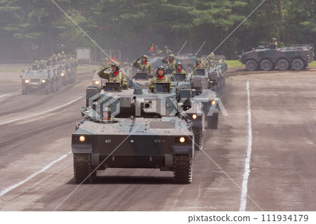 Ground Self-Defense Force Type 89 Armored Fighting Vehicle on parade Ground Self-Defense Force Type 89 Armored Fighting Vehicle on parade 111934179