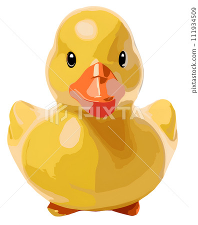 little duck on a cartoon face, png files,Generative AI 111934509