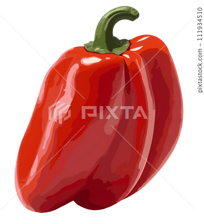 sweet pepper isolated on white background, png files,Generative AI sweet pepper isolated on white background, png files,Generative AI 111934510